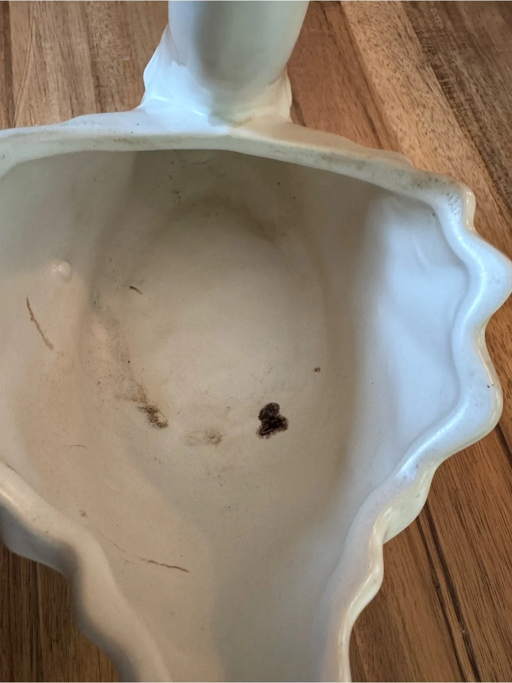 Vintage White Swan Planter / Vase  Ceramic ~9”x8”x5” Cottagecore farmhouse - Picture 7 of 8